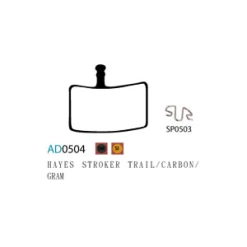 Plaquettes ASHIMA AD0504-SM Semi Metal HAYES Stroker Trail / Carbon / Gram -TRANSMISSION Boutique plaquettes ashima ad0504 sm semi metal hayes strocker trail carbon 1