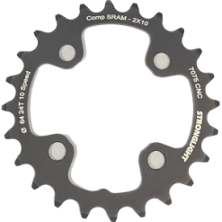 Plateau STRONGLIGHT 64mm 24 Dents Sram X0 2x10v. Noir ( Lexar & Vision )