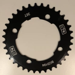 Plateau/Couronne Bmx SUPER DUPER 104mm 4br. 36 Ou 37 Dents